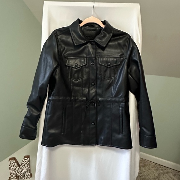 Blank NYC Black Leather Jacket Size Small - Picture 6 of 11
